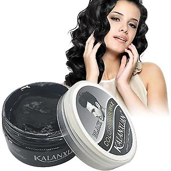 Cera temporanea per capelli, tintura per capelli nera, cera nera per capelli tintura per capelli fango, colore lacca per capelli uomo donna styling istantaneo
