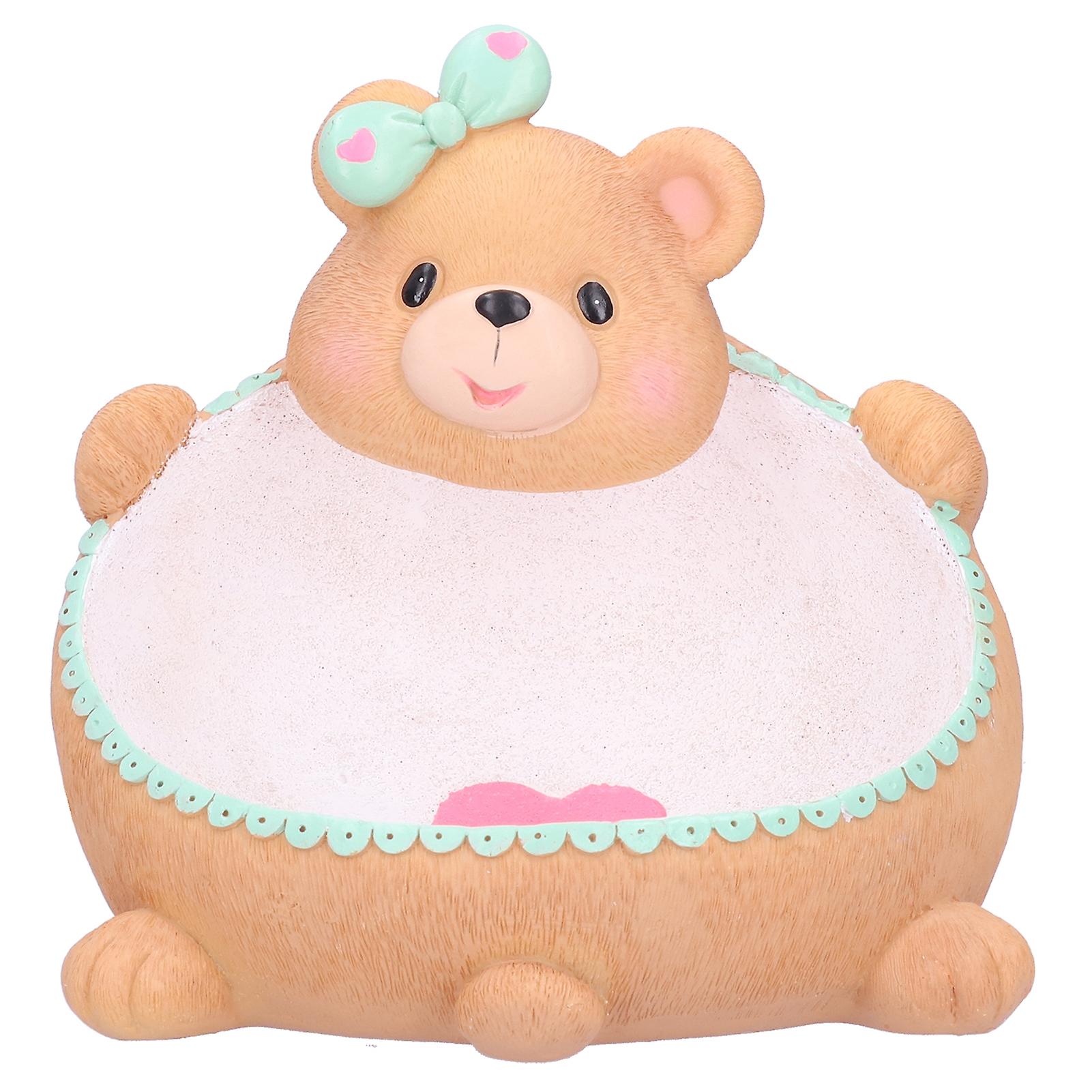 Bear Resin Ornament Statue 19.5cm Decorative Table Storage Box