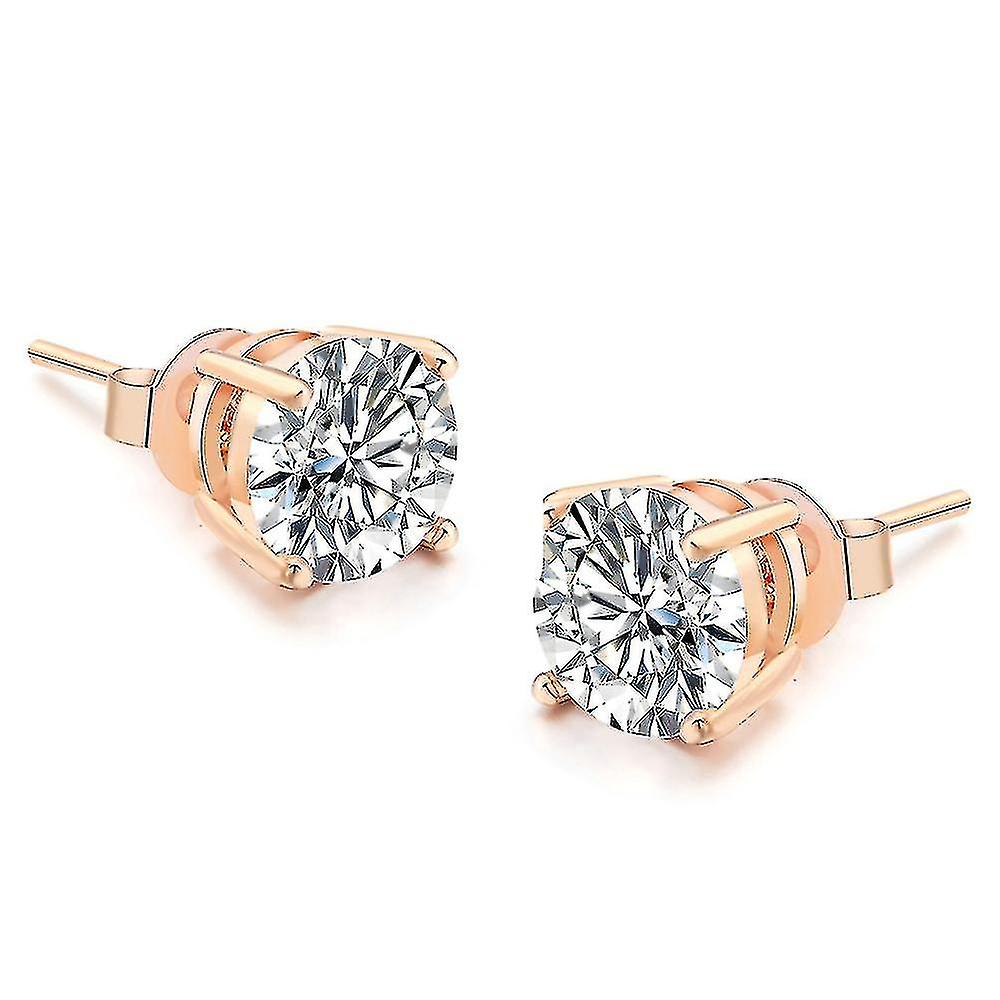 Double Fair 2019 Moda New Stud Cercei pentru femei Patru gheare Cubic Zirconia Piercing Cercel Bijuterii Hot DFE371M