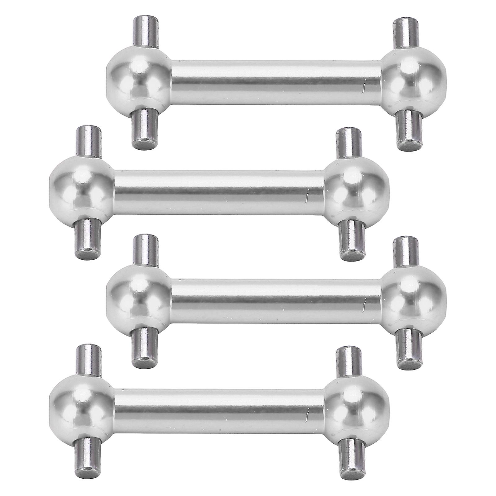 4PCS Aluminum Alloy Dog Bone Drive Shaft Set for Tamiya TT01 TT02 RC Car Upgrade PartsSilver