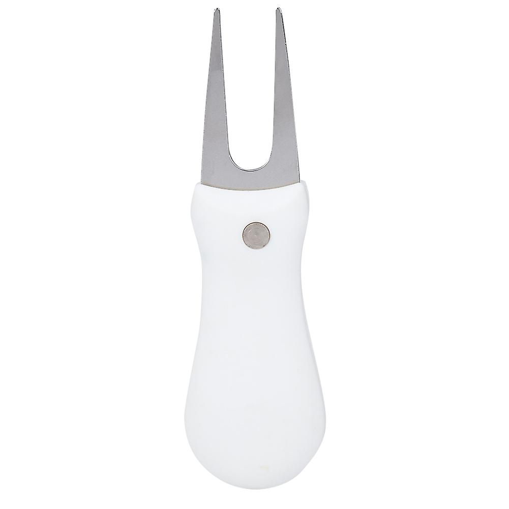 Portable Golf Green Divot Repair Tool Folding Ball Fork Lawn Repairing Golfer Practicing Accessorywhite