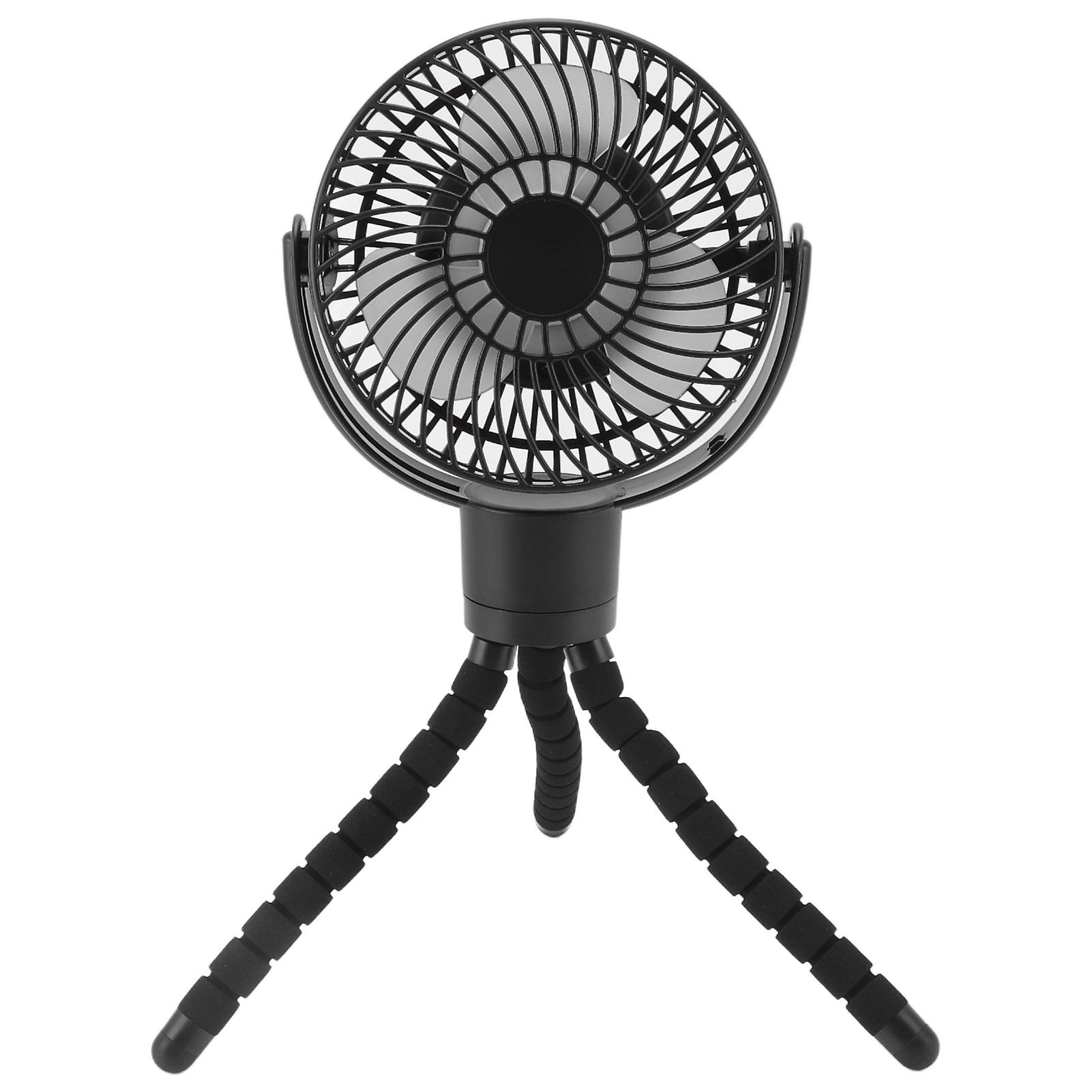 Portable Rechargeable Desktop Fan 10000mAh with LED Light & Remote