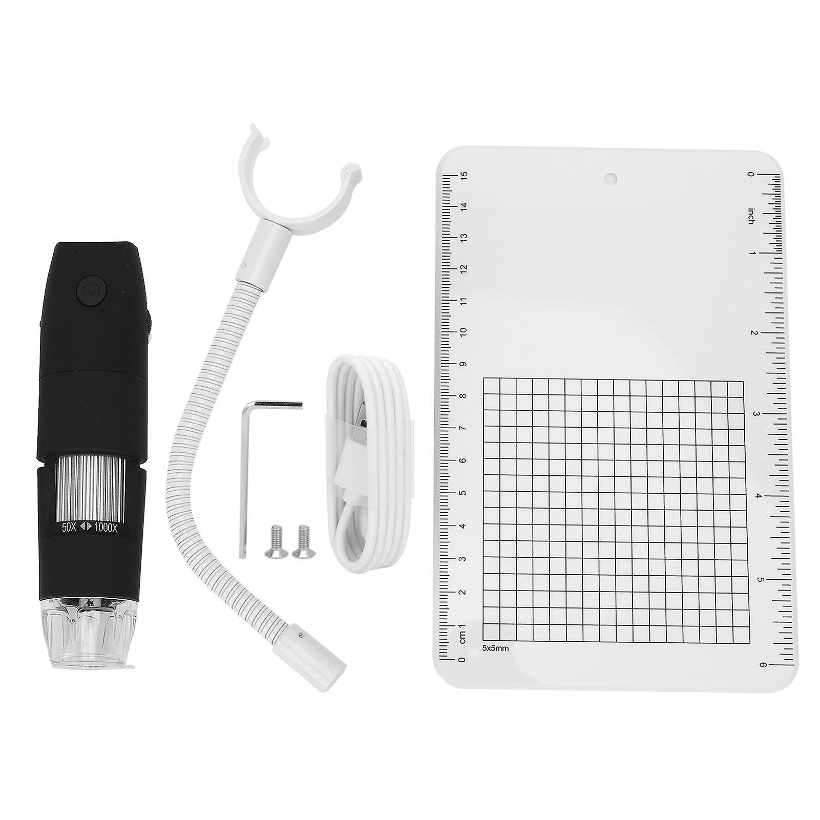 Wireless Digital Microscope 1080P HD Wifi 1000X USB Industrial Magnifying Glass ToolBlack