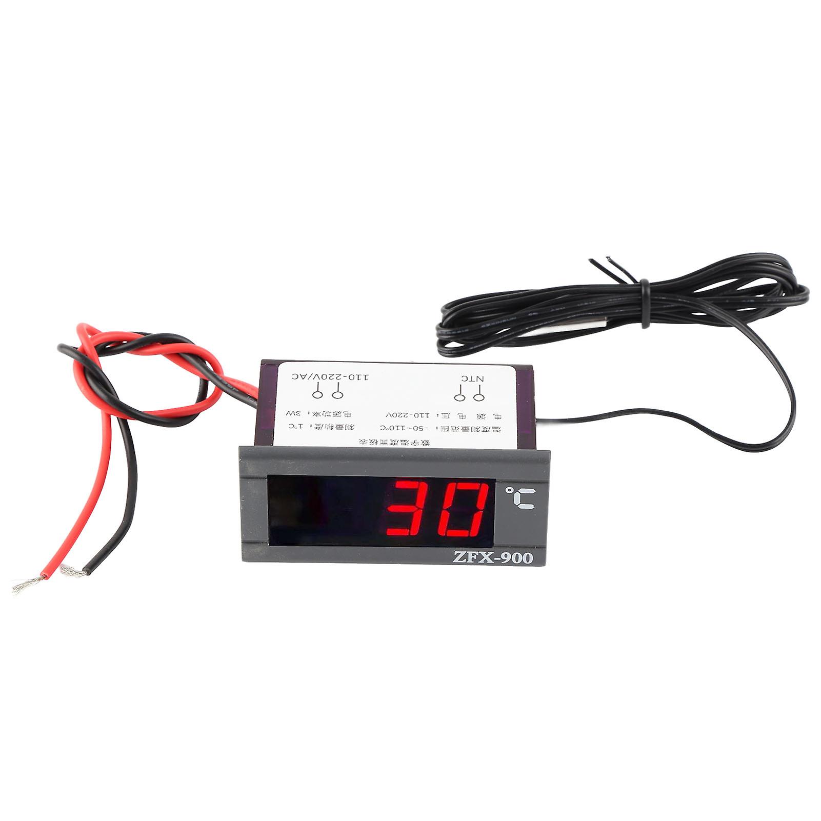 ZFX‑900 Digital Temperature Controller LED Panel Meter with Sensor for Refrigeated Cabinets 220V