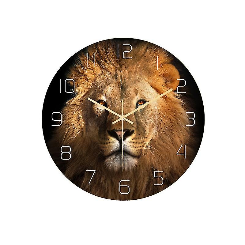 1pcs Lion Pattern Wall Clock