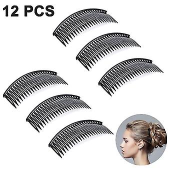 Set of 12 Small Flexible Durable Hair Side Combs with Strong Hold