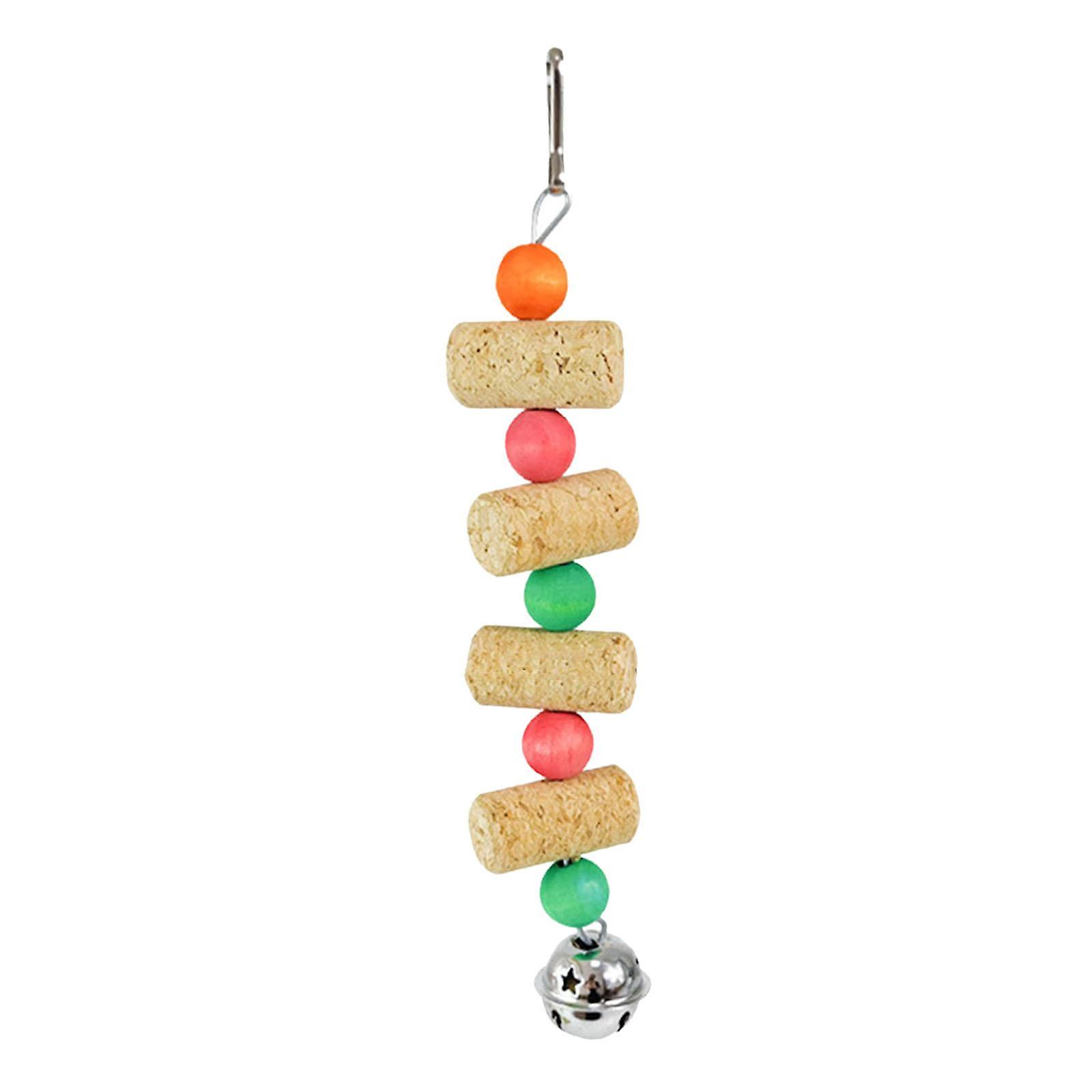 Small Pet Bird Chewing Toy Woven Spiral Rope Practical Parrot Cork Bite String Standing Parakeet Toy