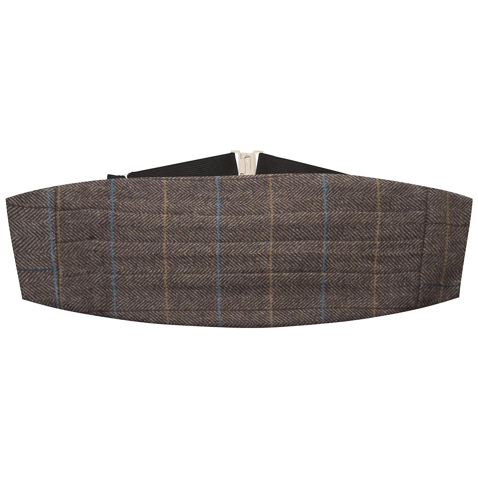 Walnut Brown Tweed Cummerbund