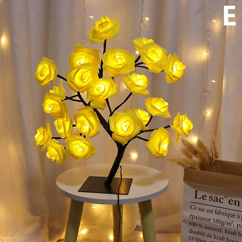 LED Table Lamp Lights Rose Flower Tree USB Night Lights Home Decoration Lamp