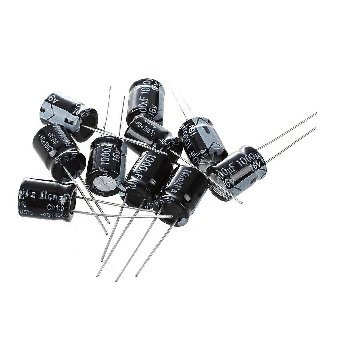 10 x 1000uF 16V 105C Radial Electrolytic Capacitor 10 x 13mm