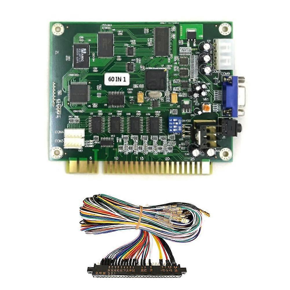 60 In 1 Multicade Pcb Board Game Board With 28p Cable Vga Output Game Board Horizontal For Jamma