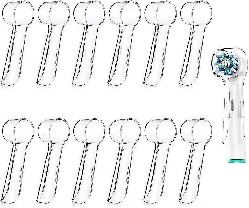 12pcs מכסה הגנה על ראש מברשת הפה B, אחסון ראש מברשת חלופי למברשת שיניים חשמלית, נוח לנסיעות ומרחיק אבק לטוב H