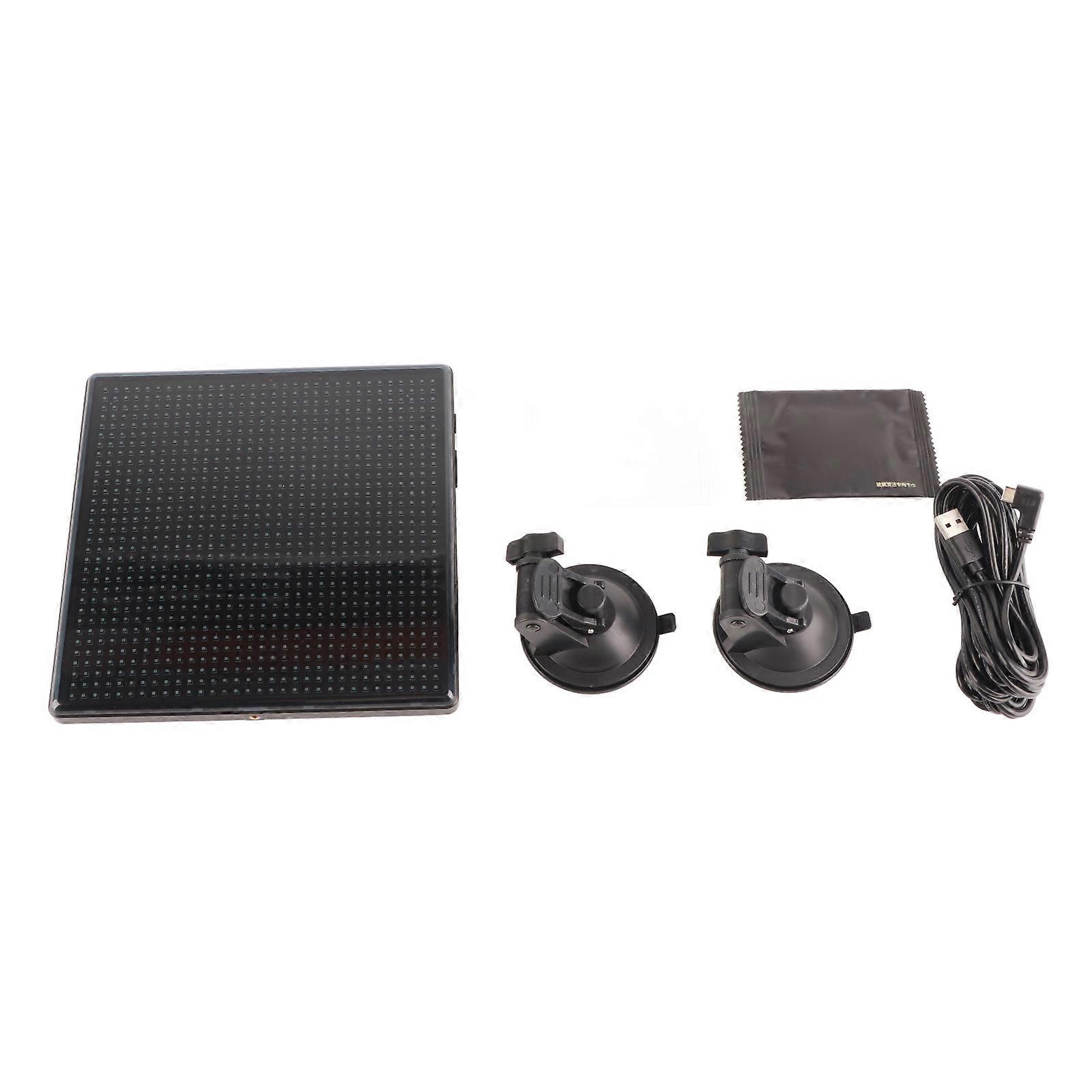 12V LED Screen Car App Intelligent Interactive GIf DIY Animated Display with Suction Cups for Car TaxiBluetooth E2U711