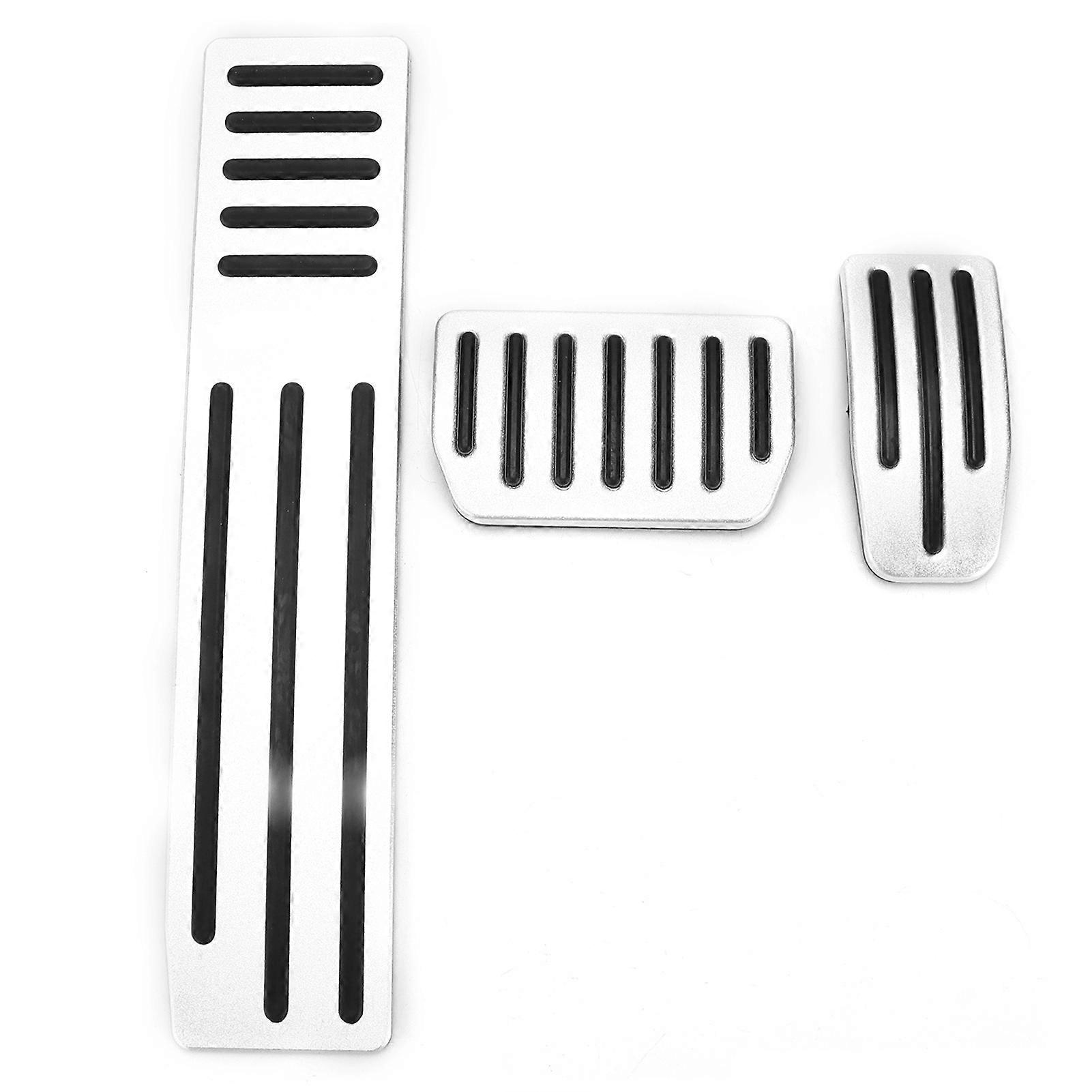 3pcs Accelerator Brake Pedals Foot Rest Plate Metal Rubber Replacement for Tesla Model X 20122018 E2U011
