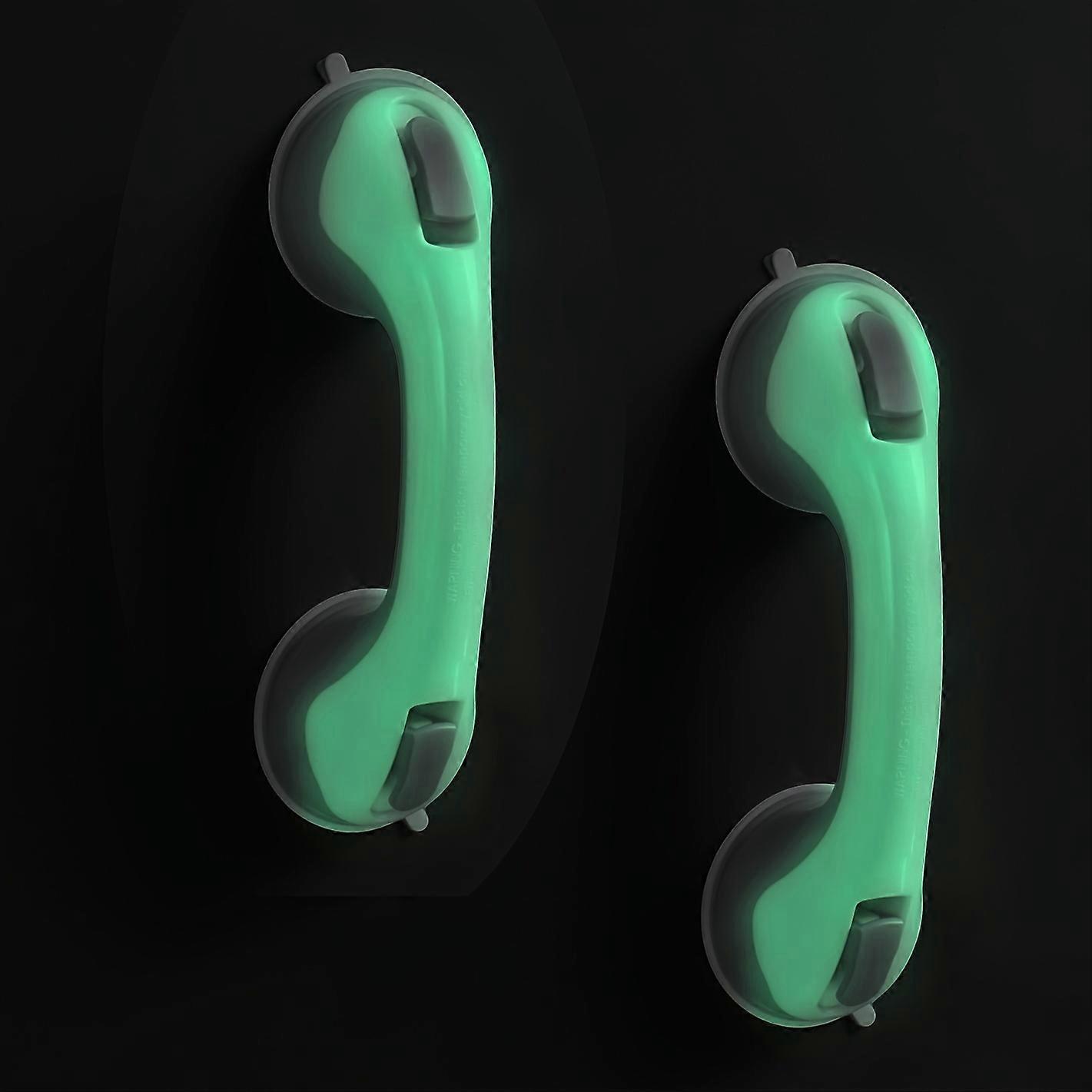 2PCS Modern Suction Grab Bars for Bathtubs and Showers - Non-Slip, Ergonomic Cup Grip, Safety Handles for Elderly, Seniors, and Handicap - Easy Instal