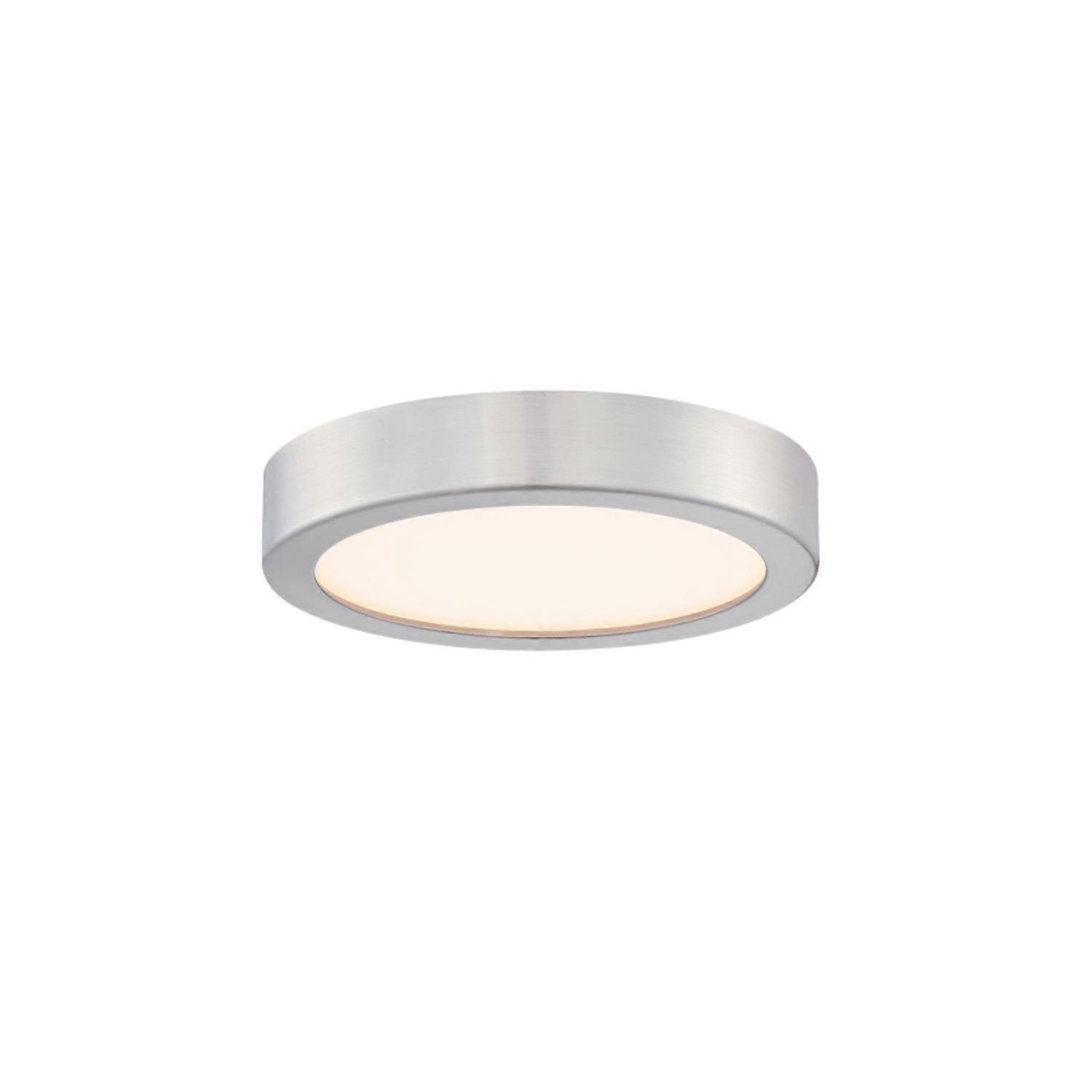 Plafonnier LED Flat Nickel / Acrylique 16 cm