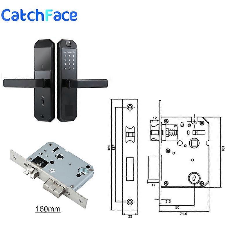 Wifi Smart Fingerprint Door Lock  Code Card  Key Touch Screen Digital Password Lock  Electronic Door Lock With Tuya Smart App