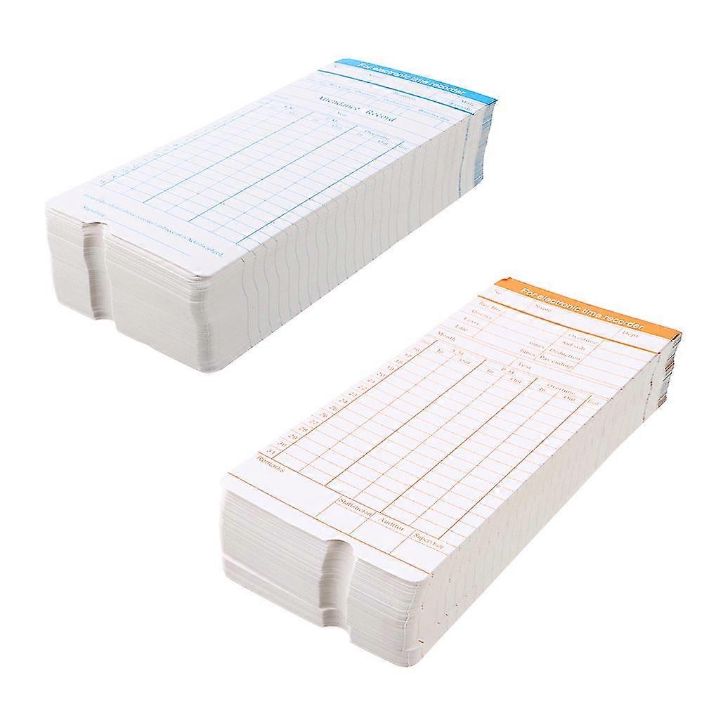 200 Sheets Attendance Cards Clock Cards Attendance Payroll Recorders