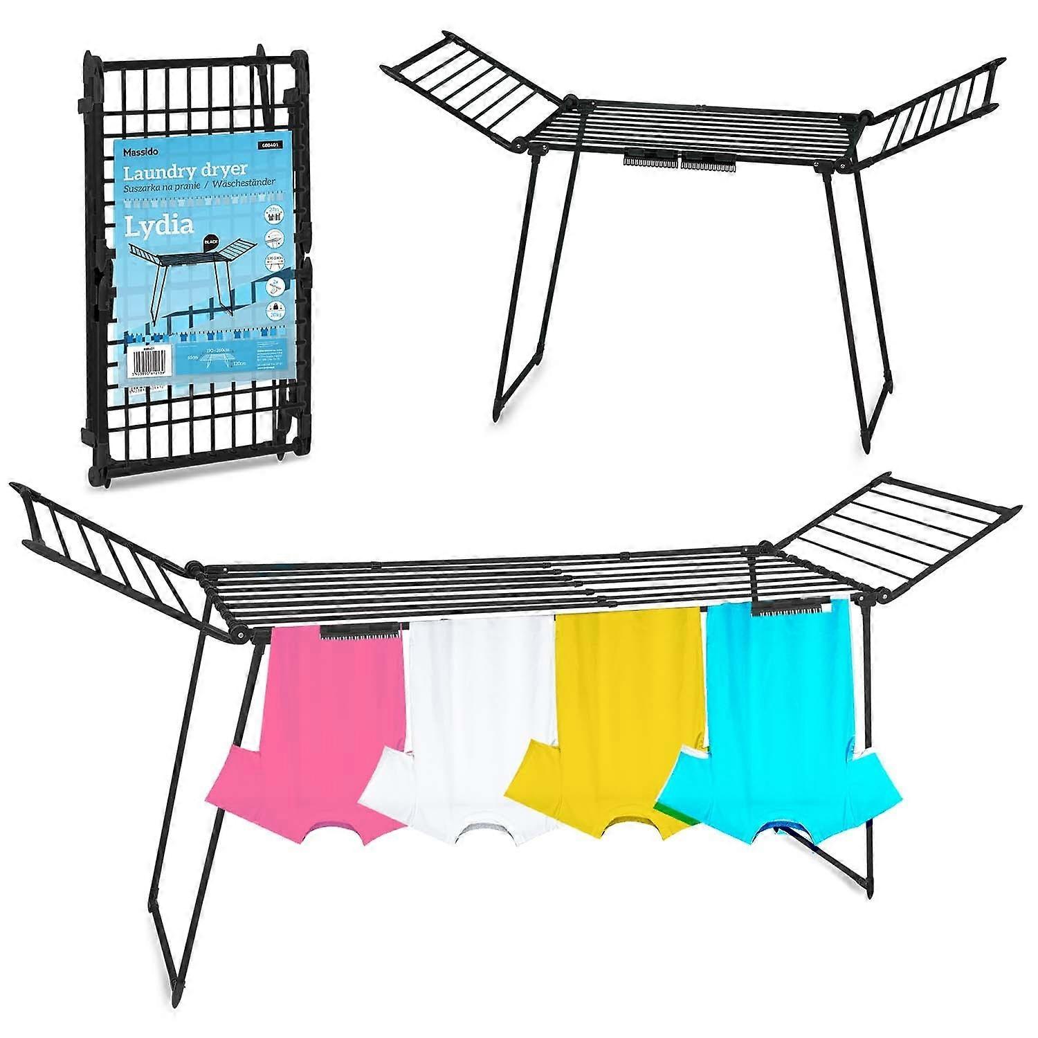 Foldable drying rack Lydia 27 m black