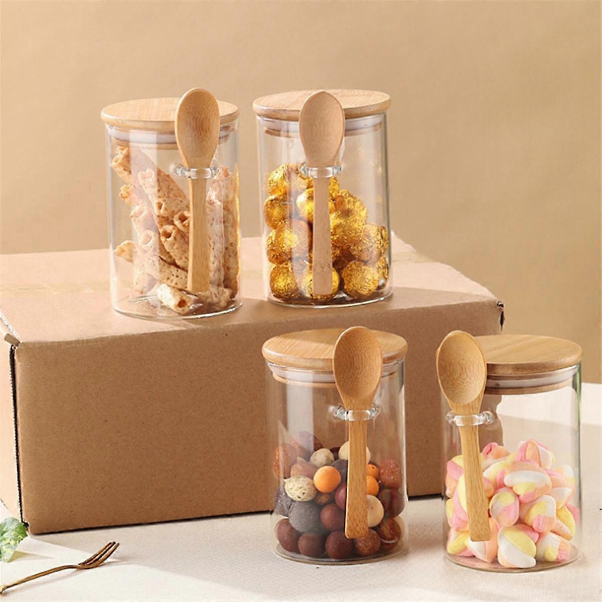 Pots Pour Avoine Nuit Pots En Verre Avec Couvercles étanches - Lot