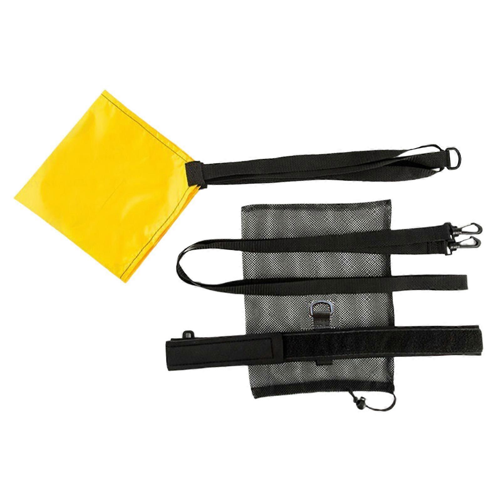 Natation Parachute Natation Résistance Ceinture Parachute Natation Musculation 43cm Jaune
