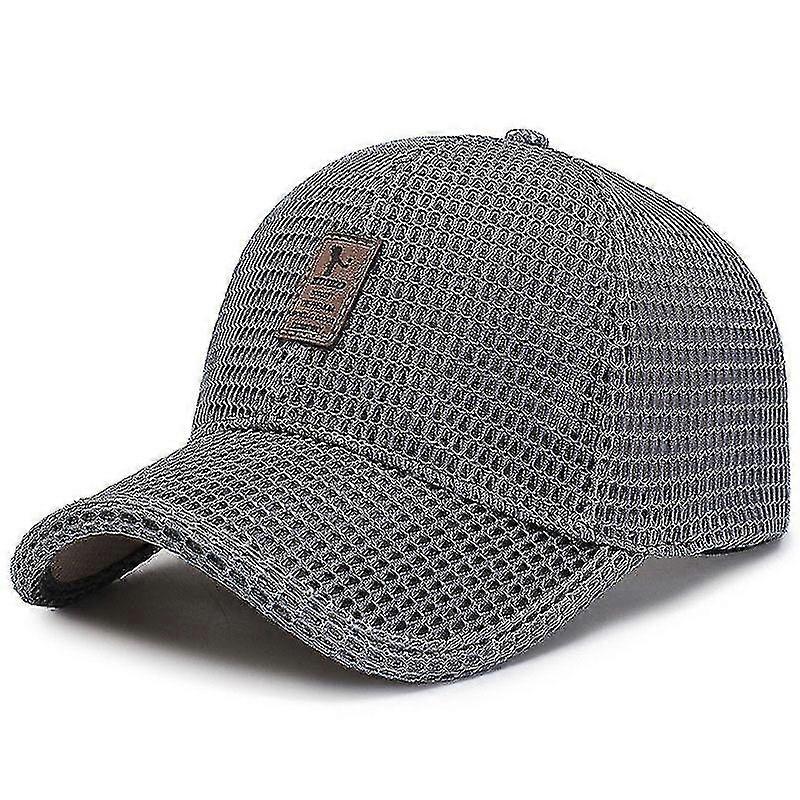 Men Mesh Breathable Sun Hat Sports Plain Baseball Cap