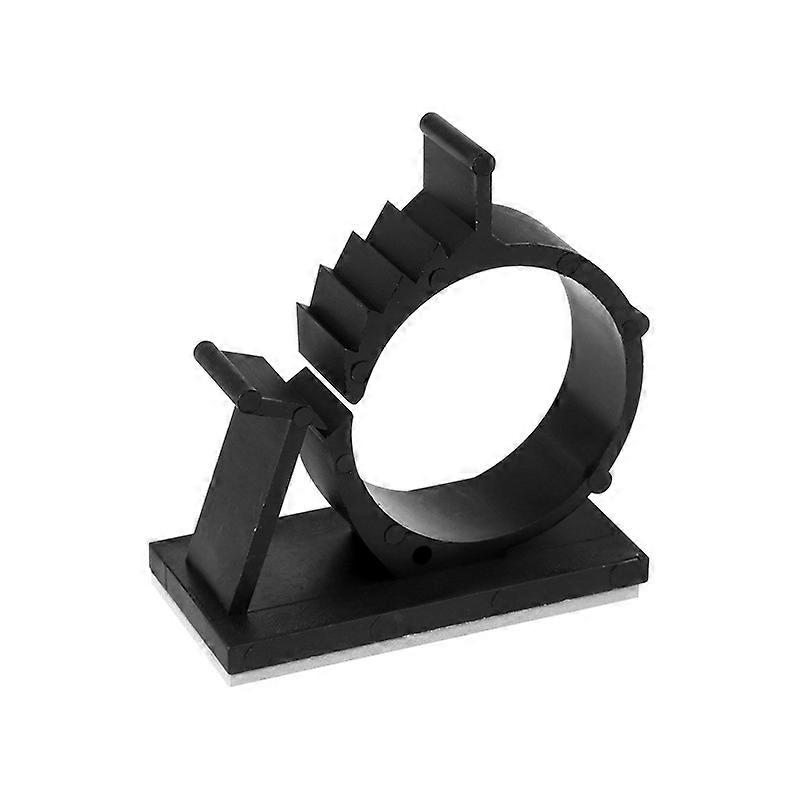 10 Pack Self Adhesive Cable Clips with Adjustable Holder Black