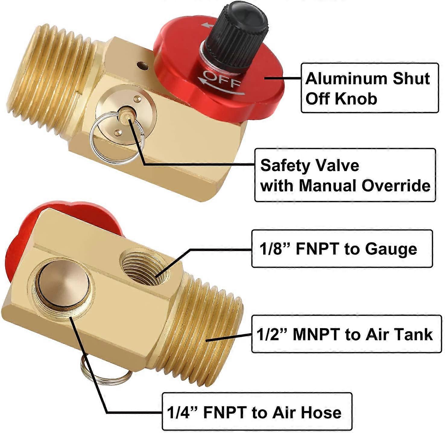 High Pressure Shut Off Valve – Nitrogen Gauge Valve 1/8 NPT 450 PSI – Performance Design 3 thumbnail image