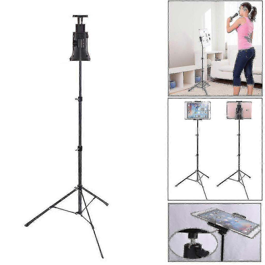 Height Adjustable Phone Tablet Floor Stand Tripod Stand Foldable 360 Rotating#d778950