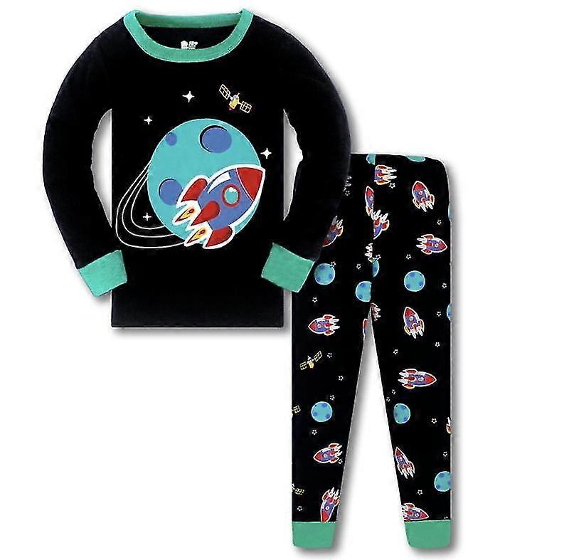 Kids Long Sleeve Pajamas Sets New 2021 Spring Autumn Boy Penguins Boys Dinosaurs Sleepwear Animal 3 4 5 6 7 8 Years Pjs Clothes