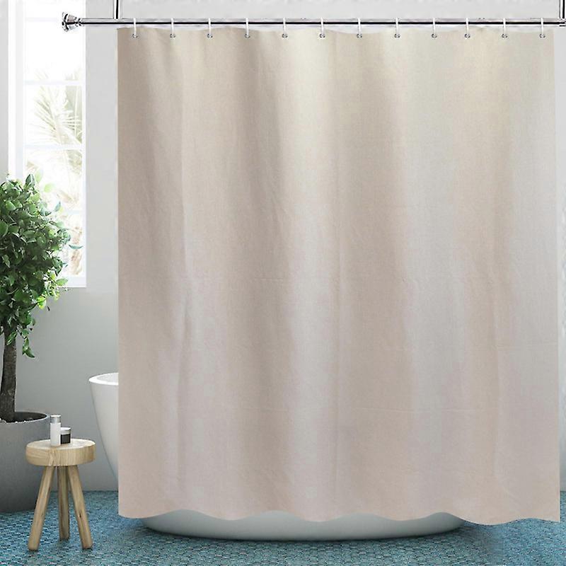 Extra Long Linen Textured Shower Curtain drop