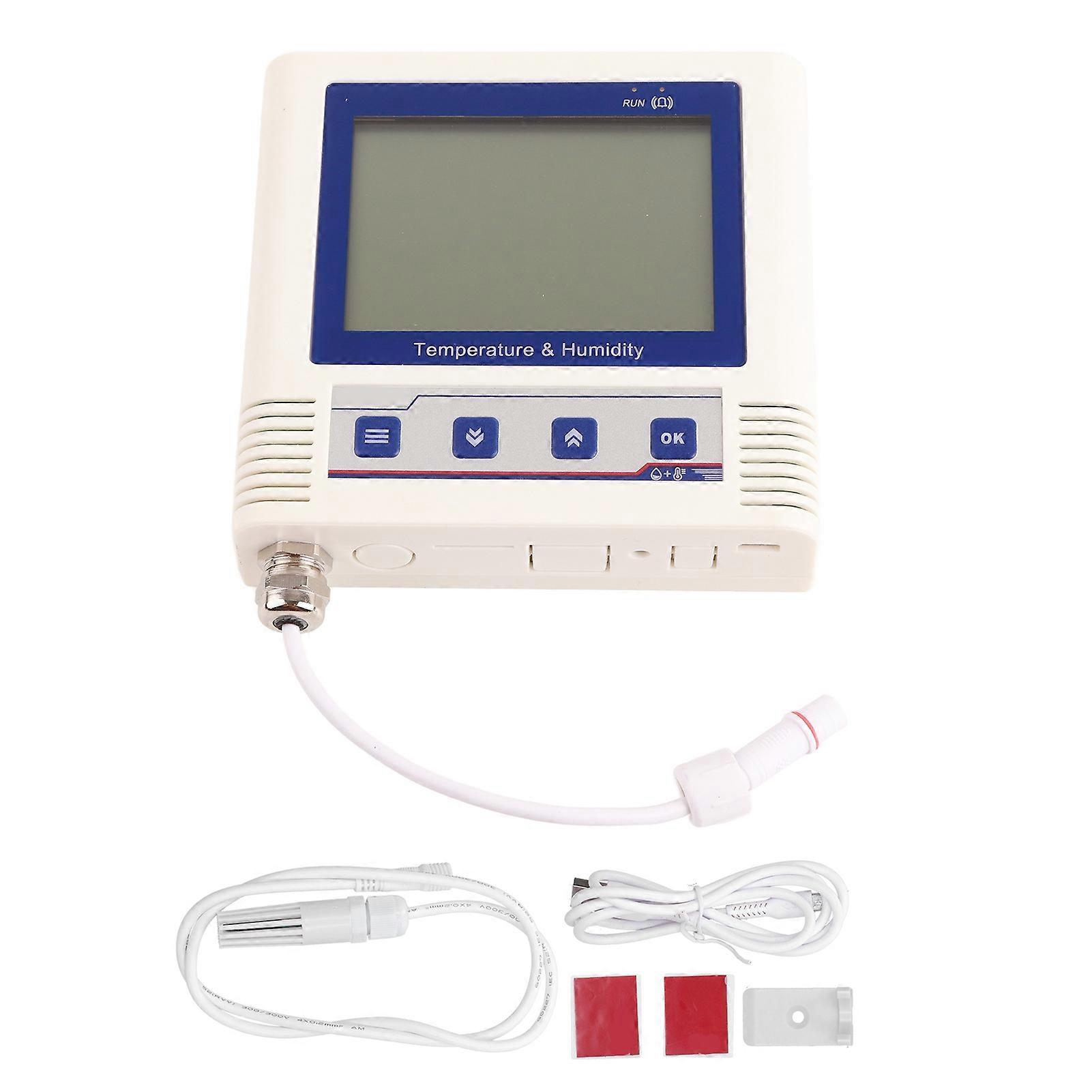 Temperature and Humidity Data Logger Accuracy External USB Recorder LCD Display DC 5V208W Group Data NO.2532
