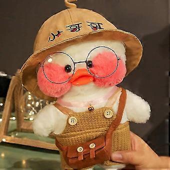 White Duck Stuffed Animal Toy Soft Plush Toy For Kids Girls Diy Hugglable Plush Stuffed Toy With Cute Hat And Costume Best Gifts For Christmas. (12inc
