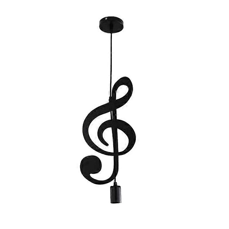 Pendant Light,Iron Ceiling Light Music Note Hanging Light Shade Chandelier for Loft Bar Studio Stor
