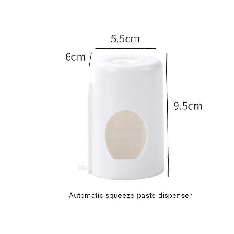 Automatic Toothpaste Dispenser Wall Mounted Multifunctional Toothbrush Holder Mouthwash Cup Set For