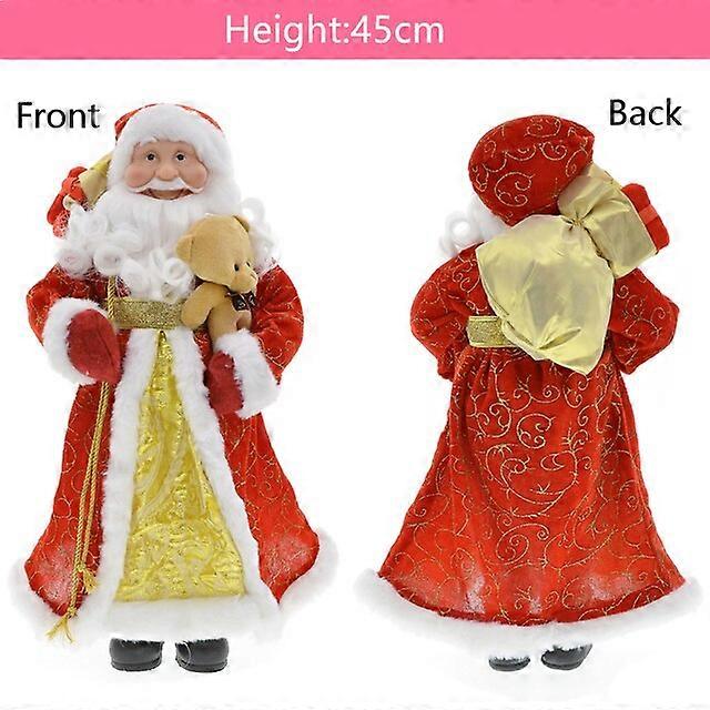 45cm 2023クリスマス装飾ビッグサンタクロース人形おじいちゃんとおばあちゃん新年のホームルームデコレーションクリスマスツリーオーナメント