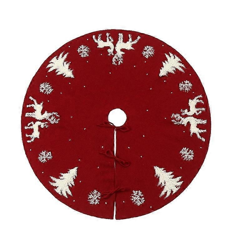 Julgran kjol stickad 3D älg julgran bas