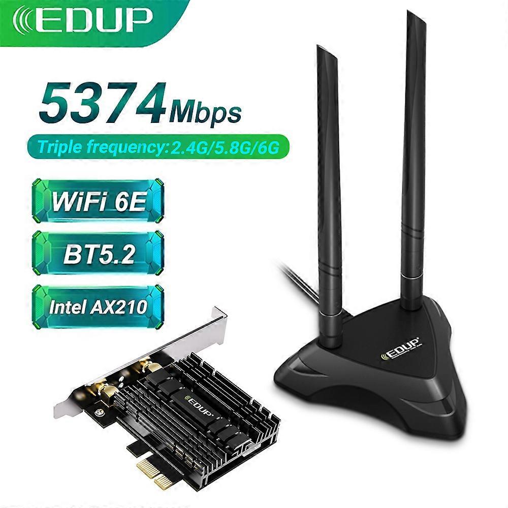 WiFi6E Intel AX210 5374Mbps PCI Express Wireless Wifi Adapter Blue-tooth5.3 802.11ac/AX 2.4G/5G/6GHz PCIe Wifi Netzwerkkarte