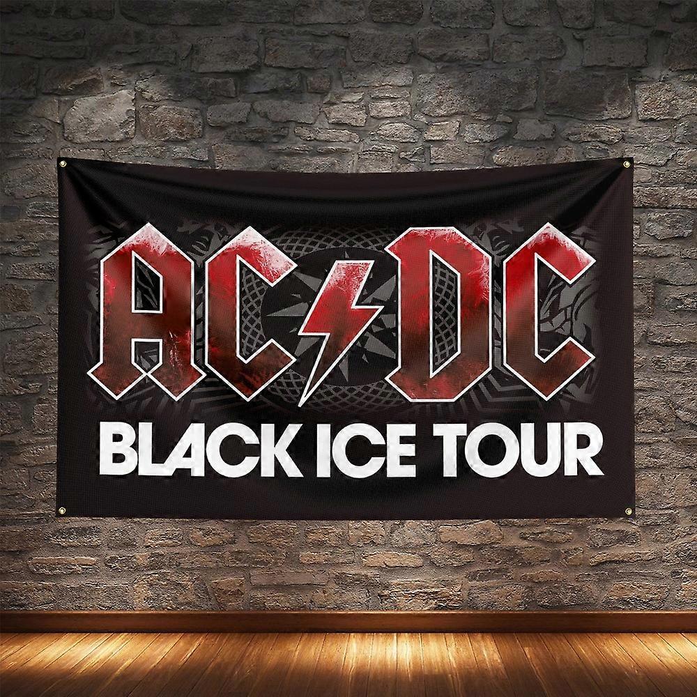 AC/DC Flag Polyester Digital Printing Music Banner For Decoration ...