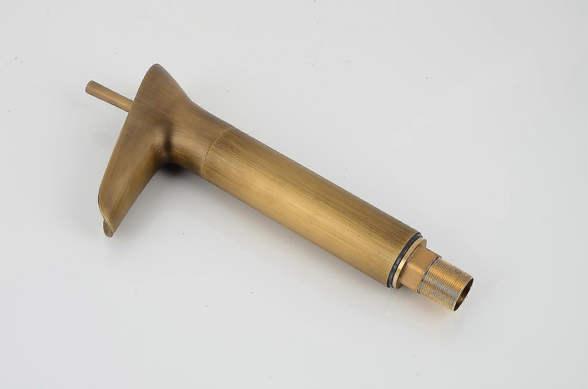 固定滝の蛇口を備えたすべての銅製のレトロな洗面台、カウンター洗面器のみの蛇口、洗面器なし(高アンティーク) ベストギフト