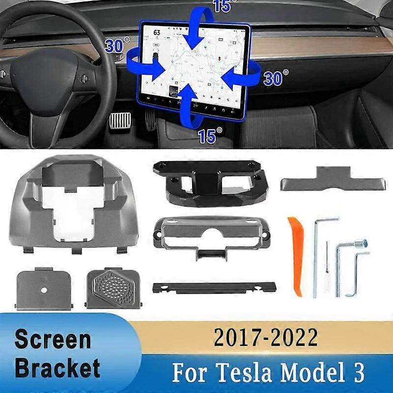 For Tesla Model 3 2017-2021 Screen Mount Center Control GPS Navigation Touchscreen Rotating Bracket Holder for Model Y 2021 LHD