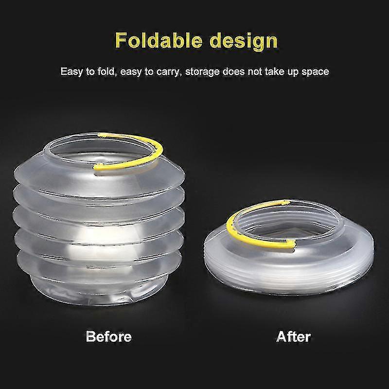 Yaju Multi-purpose Compact Portable Pen Washing Bucket, Folding Plastic Transparent Bucket(2pcs,clear)