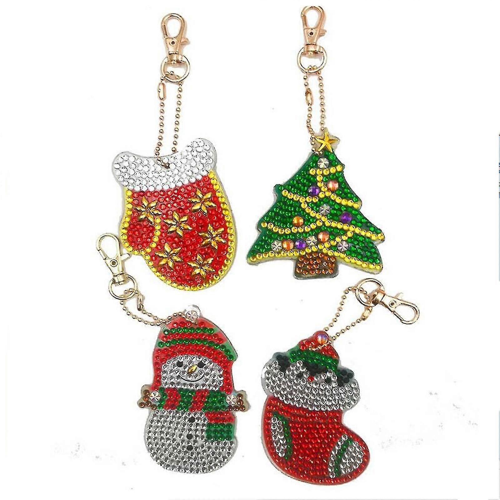 Diy Special Shape Full Diamondpattern Key Ring Set Diamond Embroidery