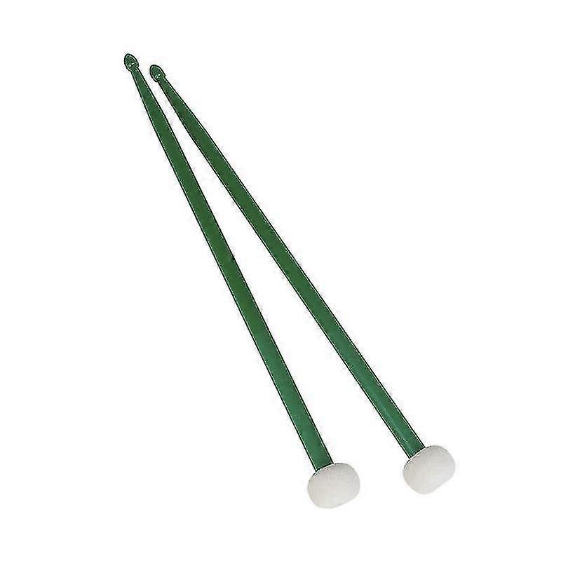 2pcs Drum Mallet 42.3cm Length,nylon Felt Drum Stick, Dark Green