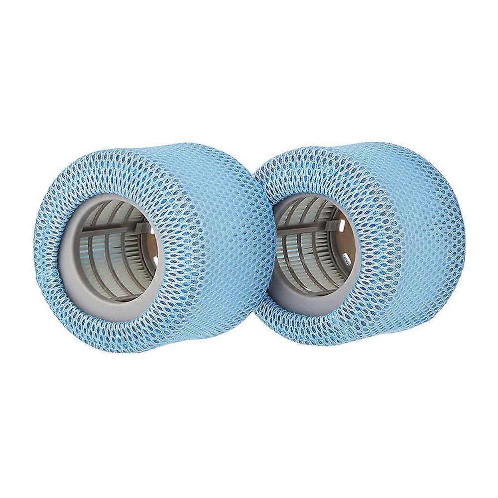 Protective Nets Compatible with Spa Filters, 4 Pcs Mesh Cover for Mspa Replacement Filter, Blue, 6*7*1cm