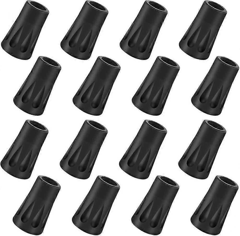 16 Pcs/8 Pair Replacement Rubber Tips For Nordic Walking Poles, Asphalt Rubber Pad For Trekking Poles