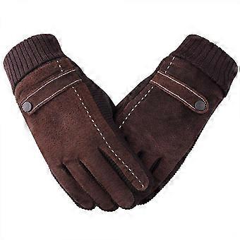 Braune aquece Winterhandschuhe, winddichte Herrenhandschuhe