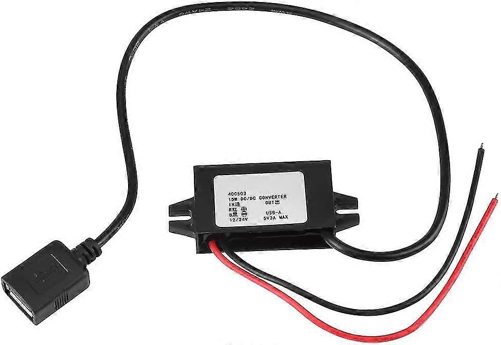 12v/24v To Usb 5v 3a Step Down Adapter Converter Waterproof Converter Cable Converters