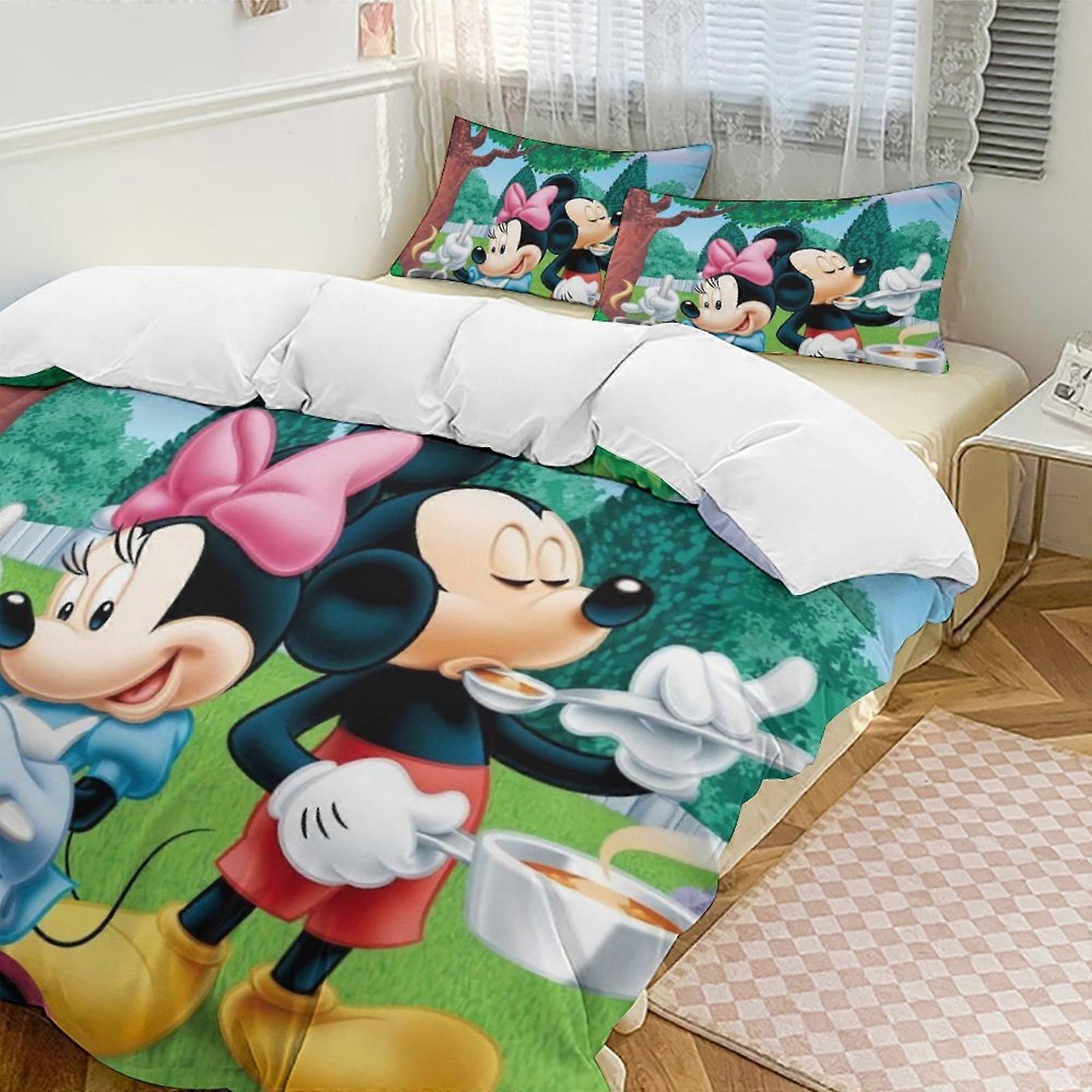 v4183  Bed Sheets Bedding Minnie MouseCartoon Collection 3-Piece Comforter Set, Personalized Bedding Decor for Kids And Teens  Bed Sheets  yuq4183