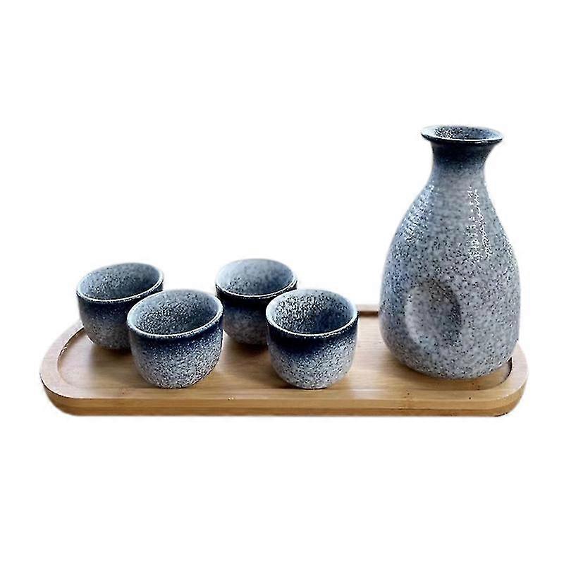 1 sæt Udsøgt japansk stil keramik Sake Cup Sake Pot Retro Sake Set Japansk Retro Simple Cera
